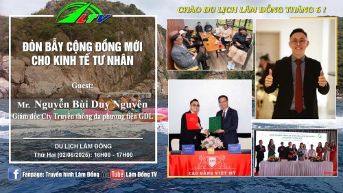 CEO Nguyễn Bùi Duy Nguyên chia sẻ về "Đòn bẩy cộng đồng mới cho kinh tế tư nhân" trên Truyền hình Lâm Đồng