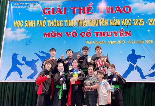 Trường THPT Sông Công vinh danh học sinh đạt thành tích xuất sắc tại Giải Thể thao học sinh phổ thông tỉnh Thái Nguyên